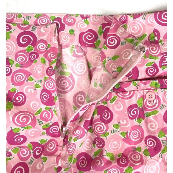 Lilly Pulitzer Women's Mini Skirt Snails Pink Green Size 12 - Picture 4 of 7